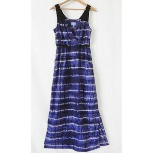 Simply Vera Vera Wang Maxi Blue Tie Dye Dress